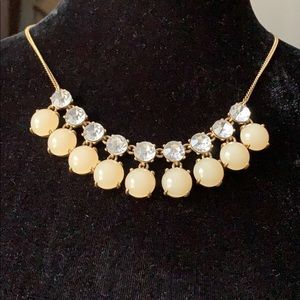 J. Crew statement necklace-pale peach/ stones
